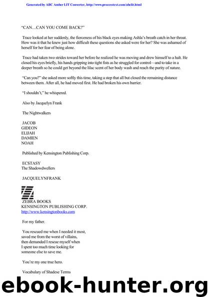 Jacquelyn Frank - Shadowdwellers 1 by Ecstasy