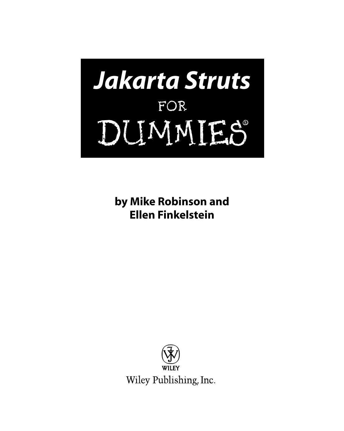 Jakarta Struts for DUMmIES by Unknown