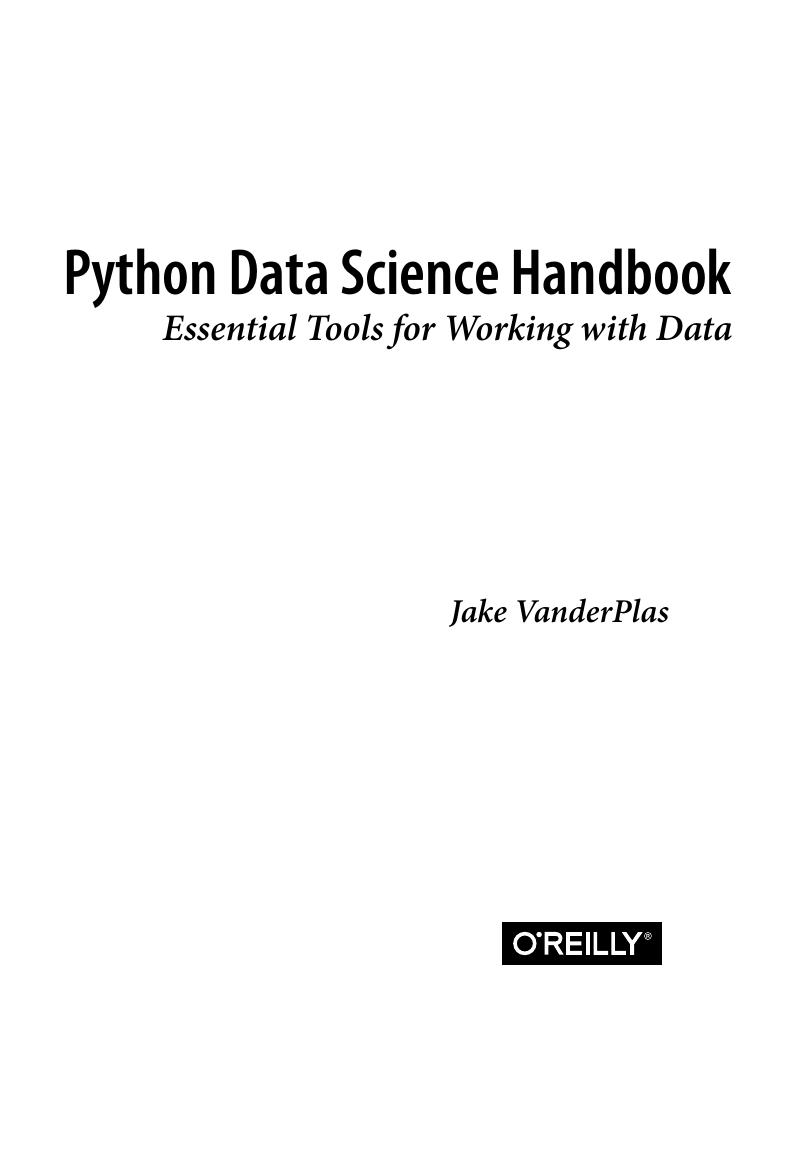 Jake VanderPlas Python Data Science Handbook by Unknown