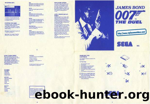 James Bond: The Duel - Manual - SMS by Sega