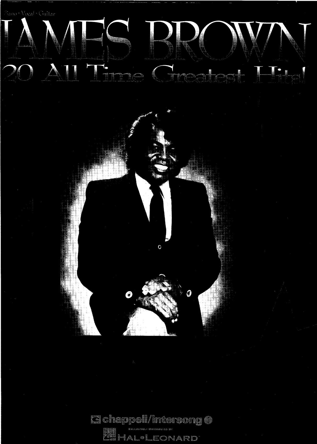 James Brown - 20 All Time Greatest Hits (Piano Vocal Guitar Artist Songbook) by James Brown
