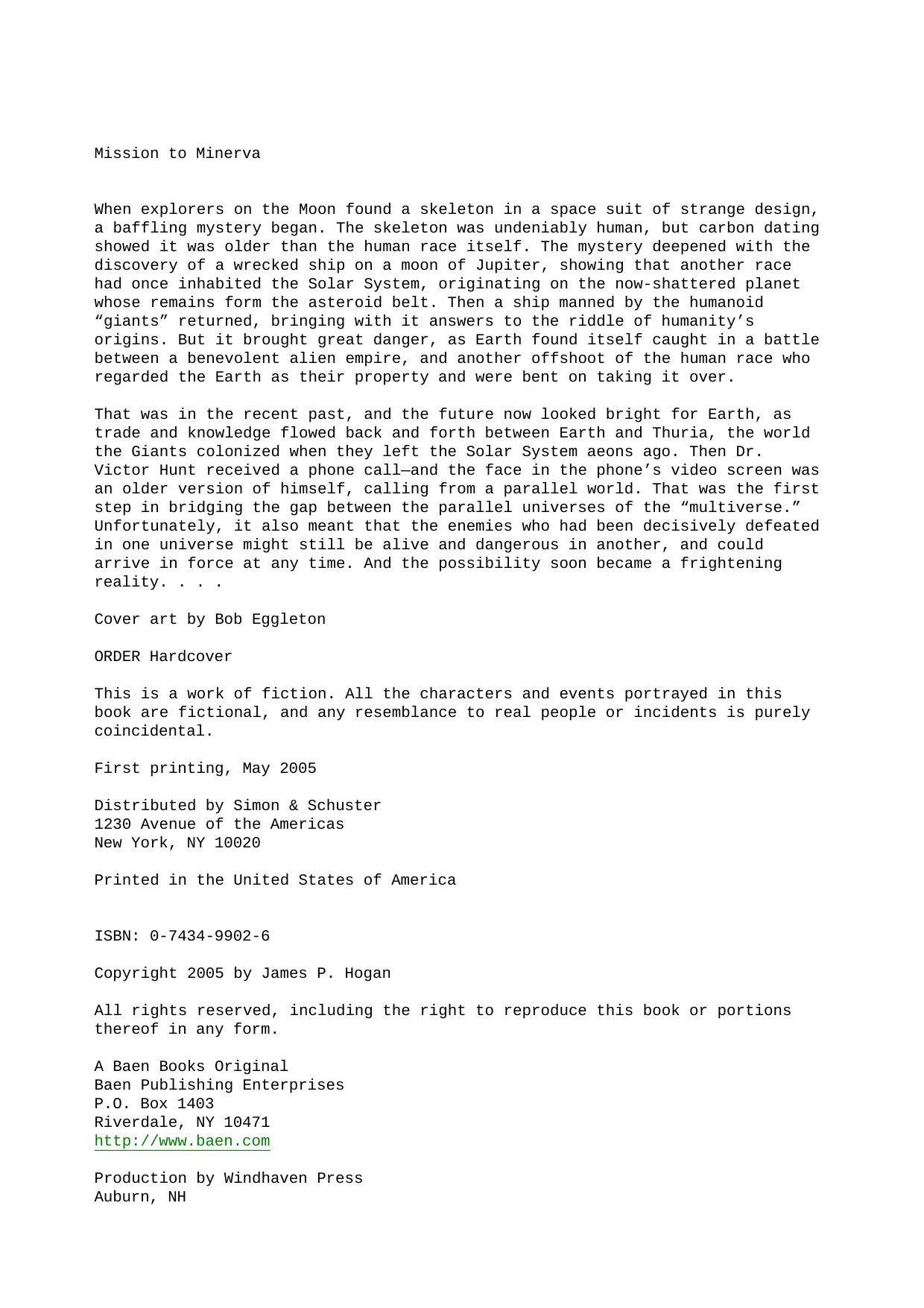 James P. Hogan - Giants 05 by Mission to Minerva