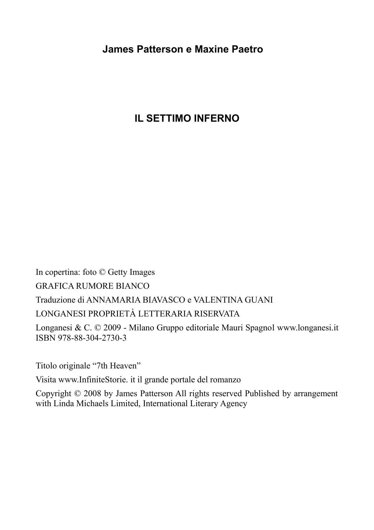 James Patterson by Il Settimo Inferno