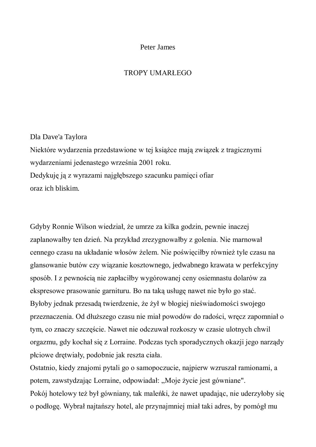 James Peter by nie róbcie z nas pederastów