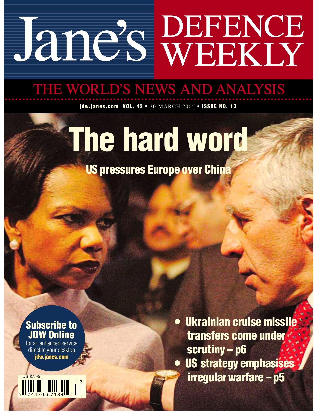 Jane's Defence Weekly Vol 42 Issue 13 by 30 Mar 2005