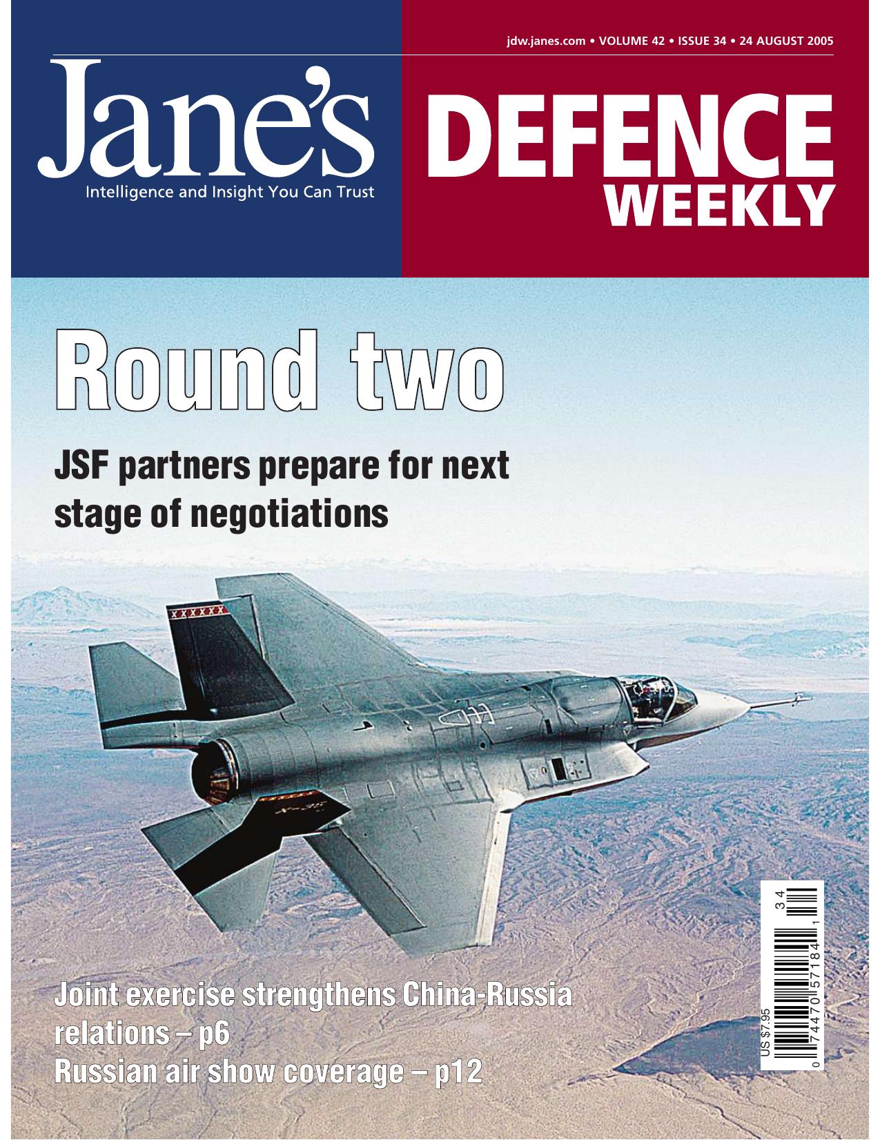 Jane's Defence Weekly Vol 42 Issue 34 by 24 Aug 2005
