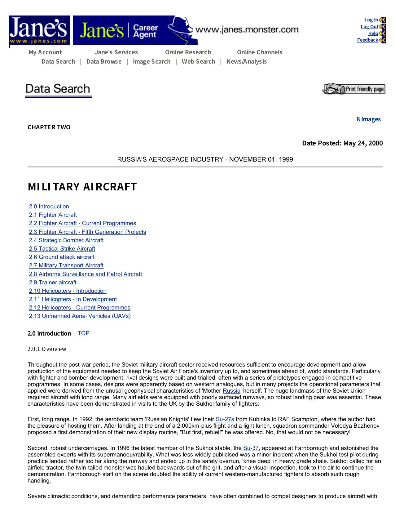 Jane's Web by Russian Military Aircraft