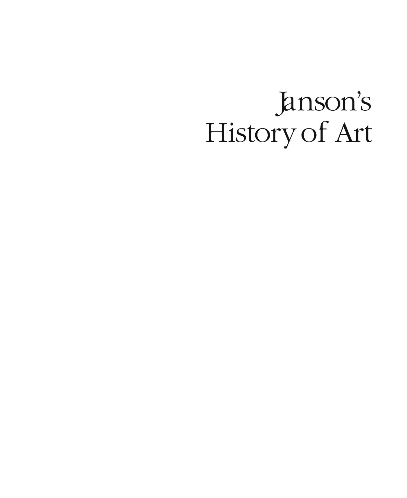 Janson's History of Art. The western tradition by unknow