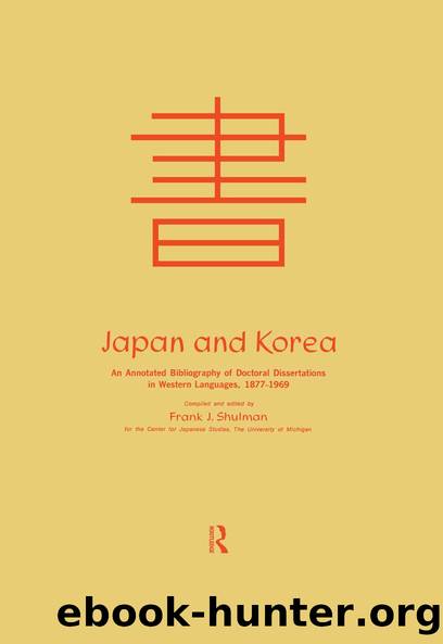 Japan Korea: an Annotated Cb by Frank Joseph Shulman