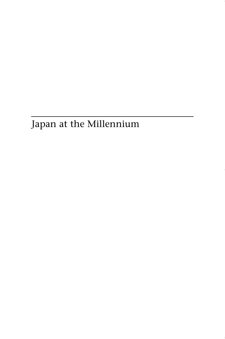 Japan at the Millennium: Joining Past and Future by David Edgington