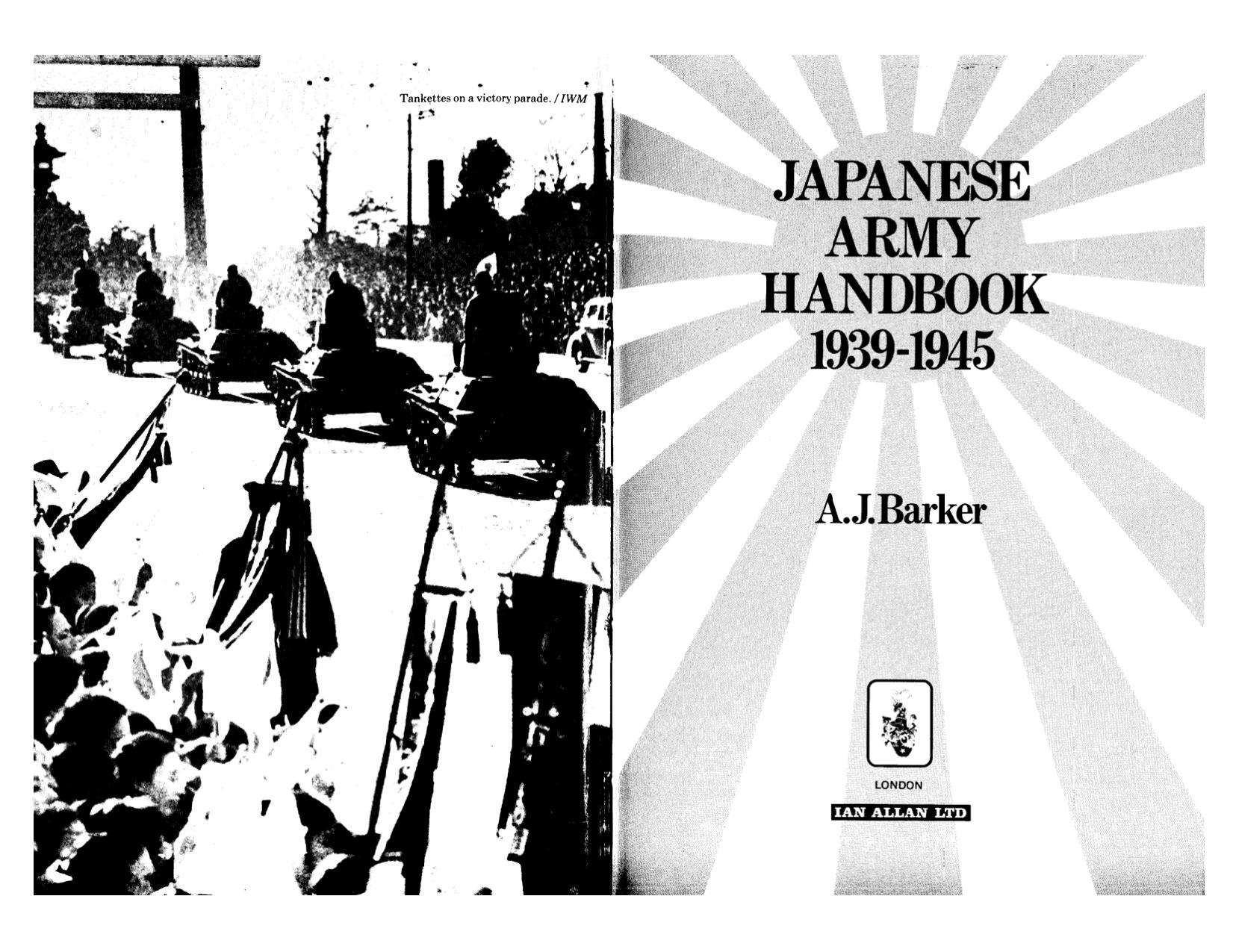 Japanese Army Handbook by A.J. Barker