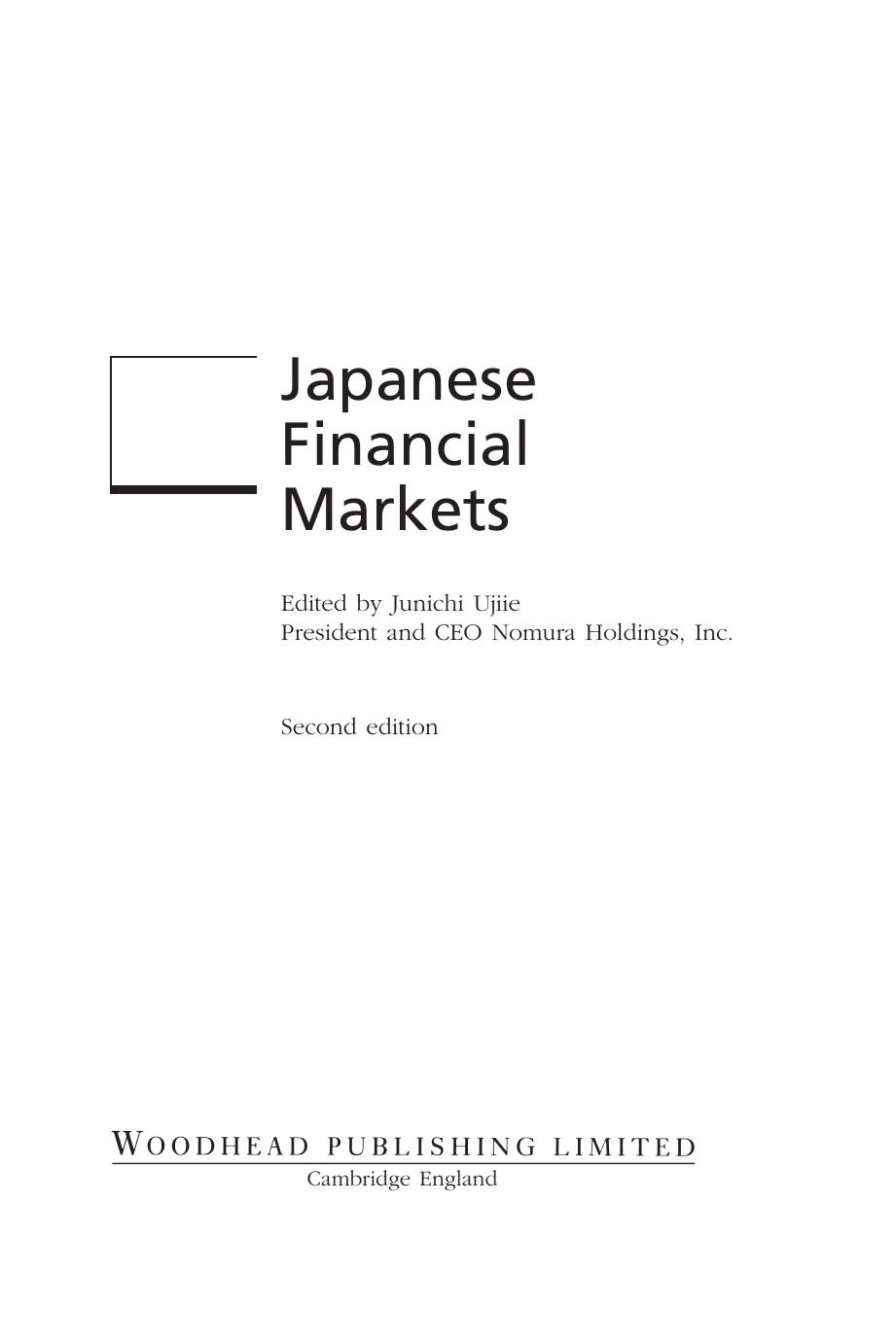 Japanese Financial Markets by Junichi Ujiie