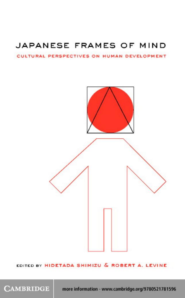 Japanese Frames of Mind: Cultural Perspectives on Human Development by Hidetada Shimizu & Robert A.LeVine (edt)