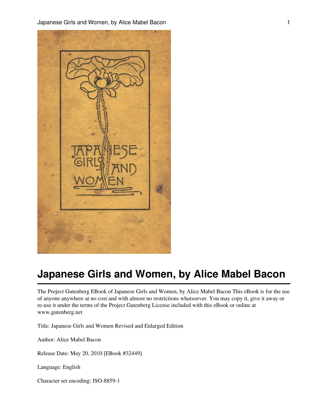 Japanese Girls and Women by Bacon Alice Mabel