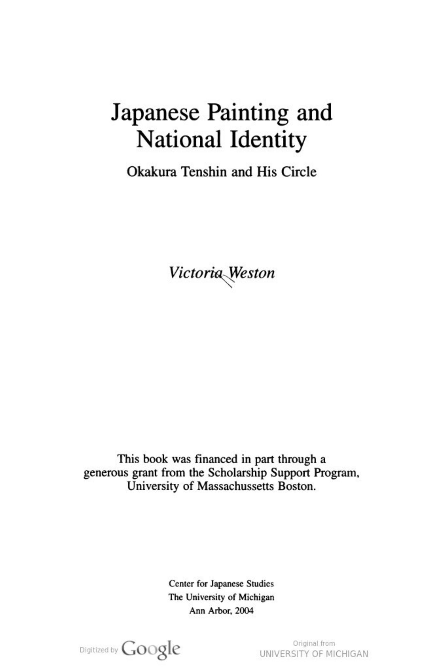 Japanese Painting and National Identity by Victoria Weston