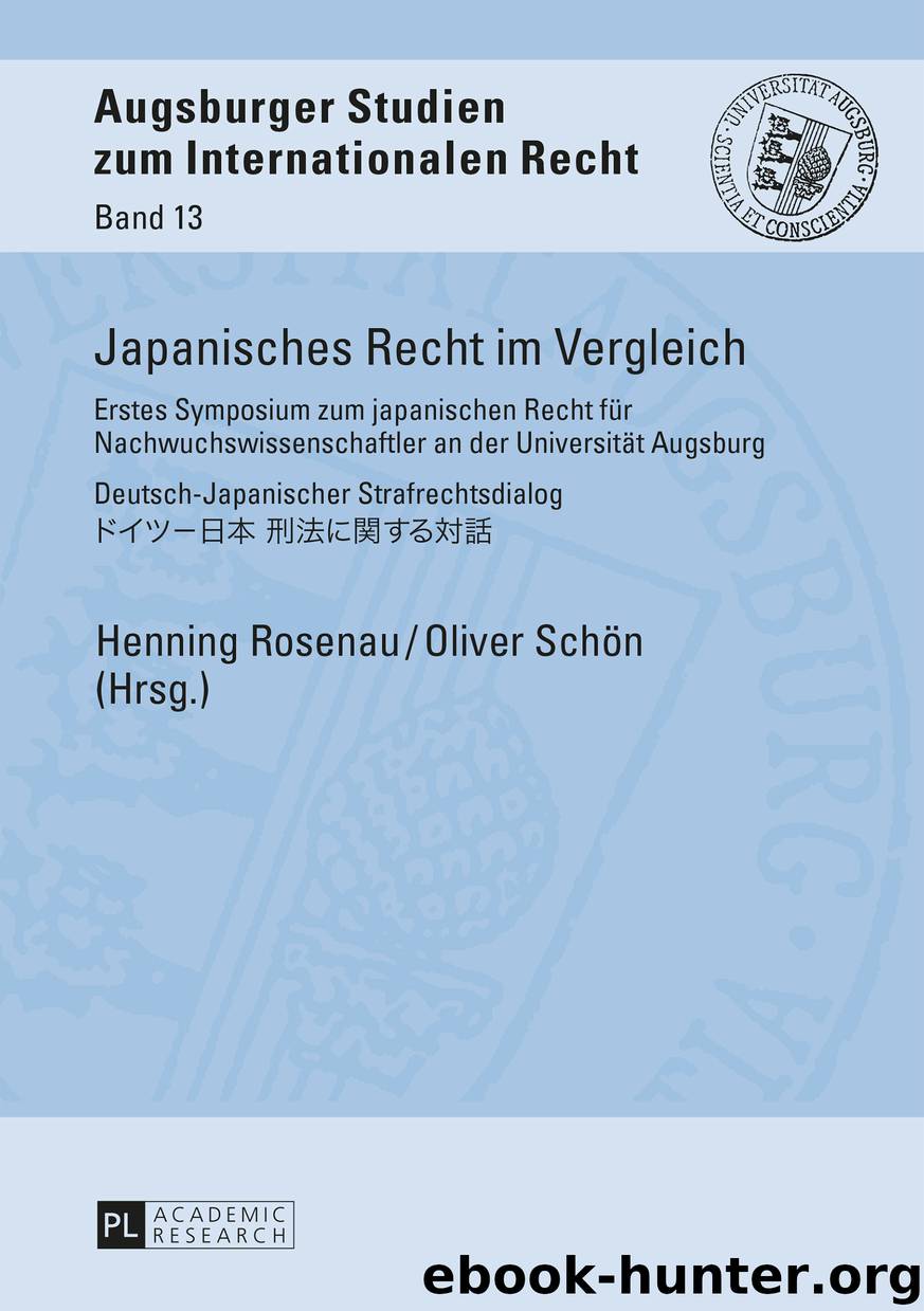 Japanisches Recht im Vergleich by henning rosenau oliver schon