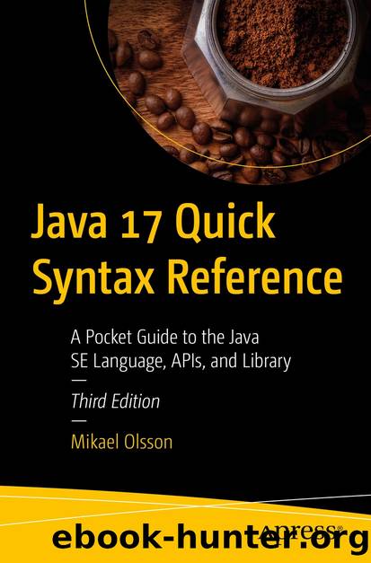 Java 17 Quick Syntax Reference by Mikael Olsson