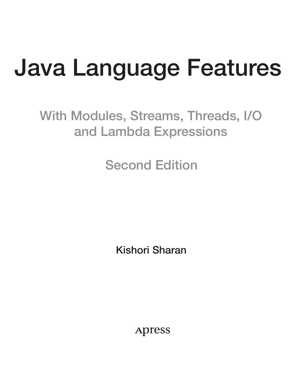 Java Language Features by Kishori Sharan