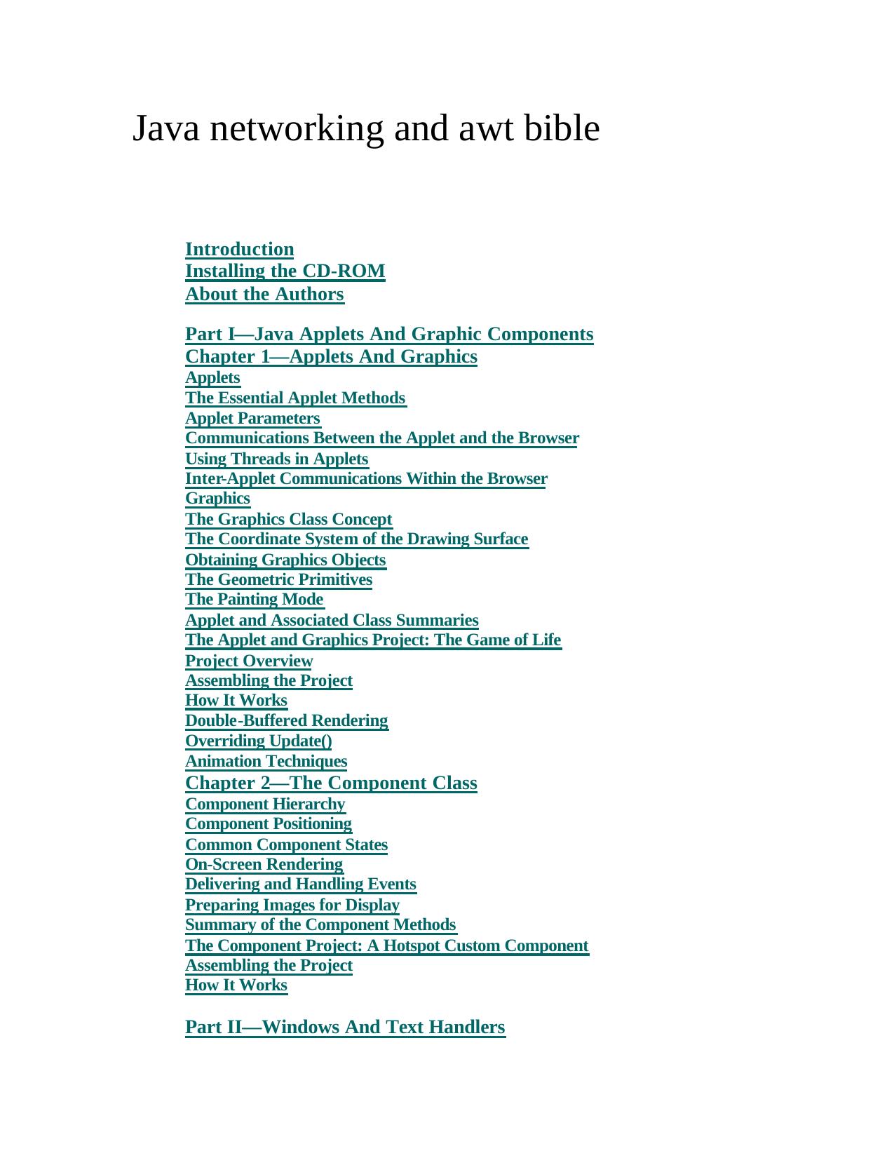 Java networking and awt bible _1_.doc by Matt