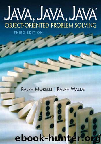 Java, Java, Java: Object-Oriented Problem Solving by R. Morelli & R. Walde