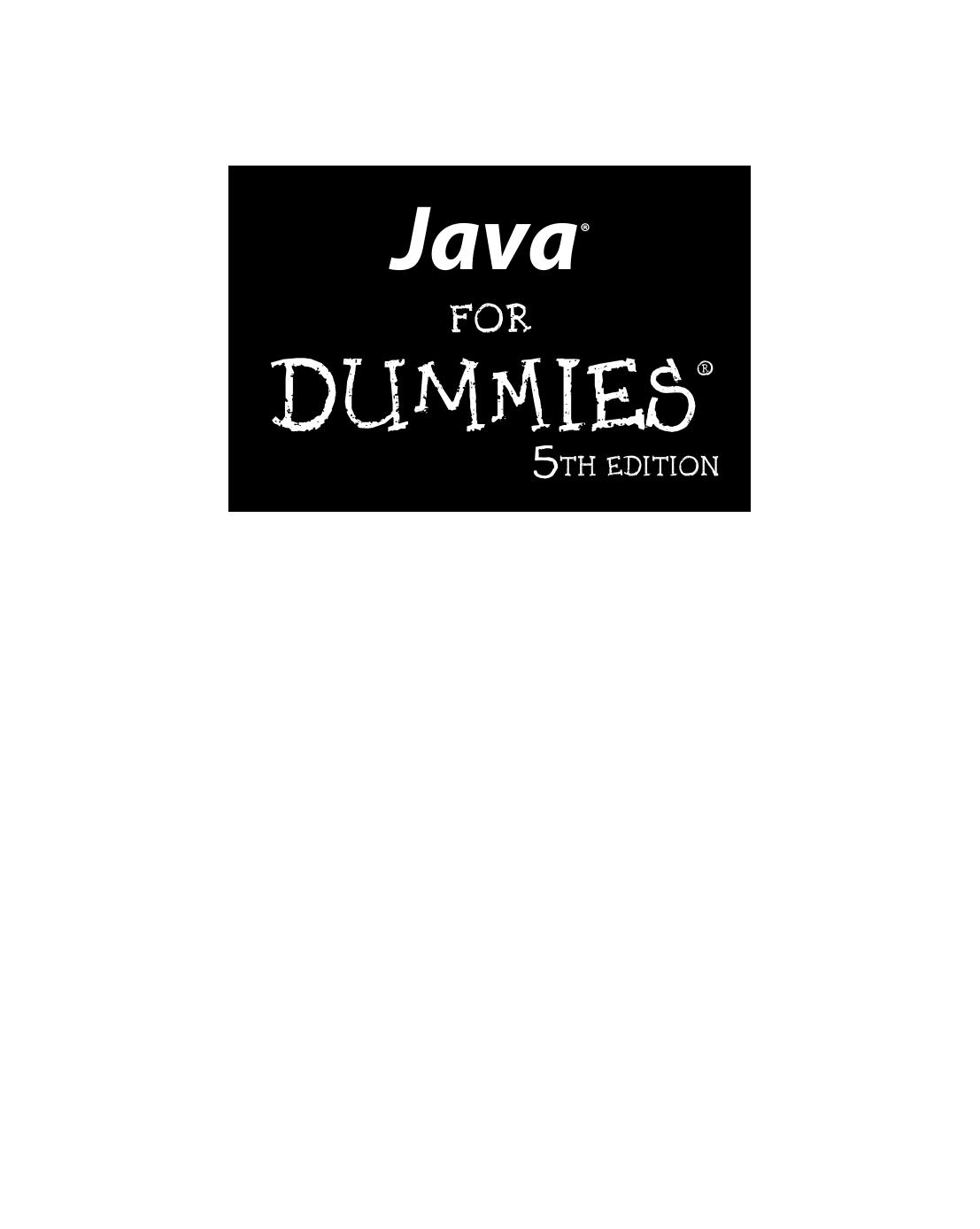 JavaÂ® For Dummies by Barry Burd