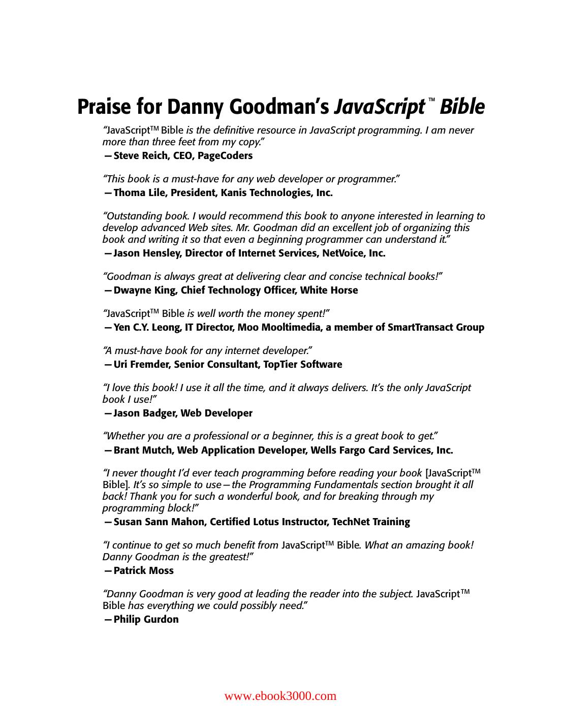 JavaScript Bible, 4th edition by Unknow