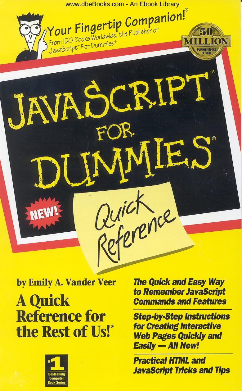 JavaScript Quick Reference for Dummies by Unknown