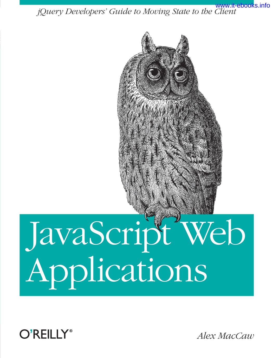 JavaScript Web Applications by Alex MacCaw