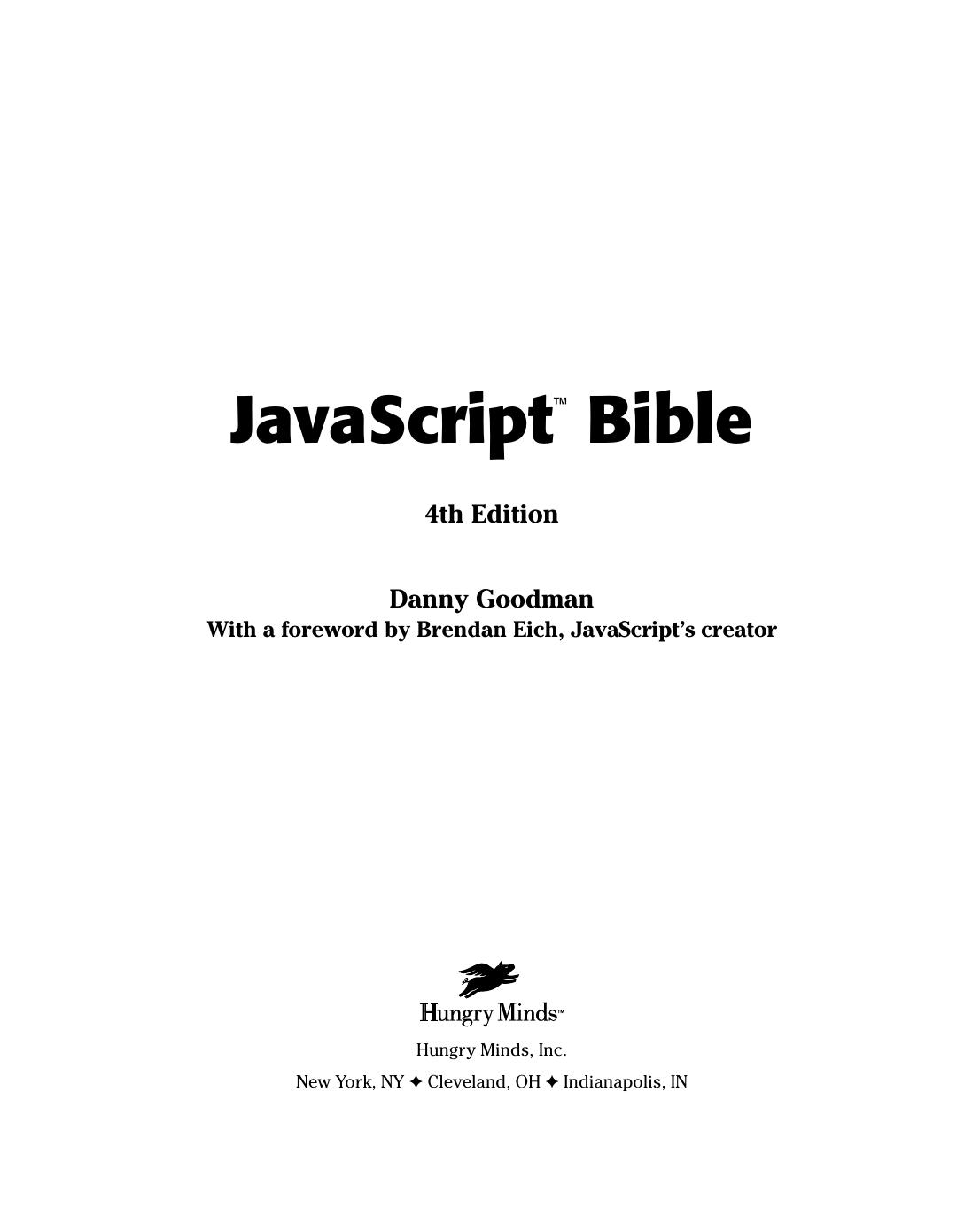 JavaScript bible by Danny Goodman
