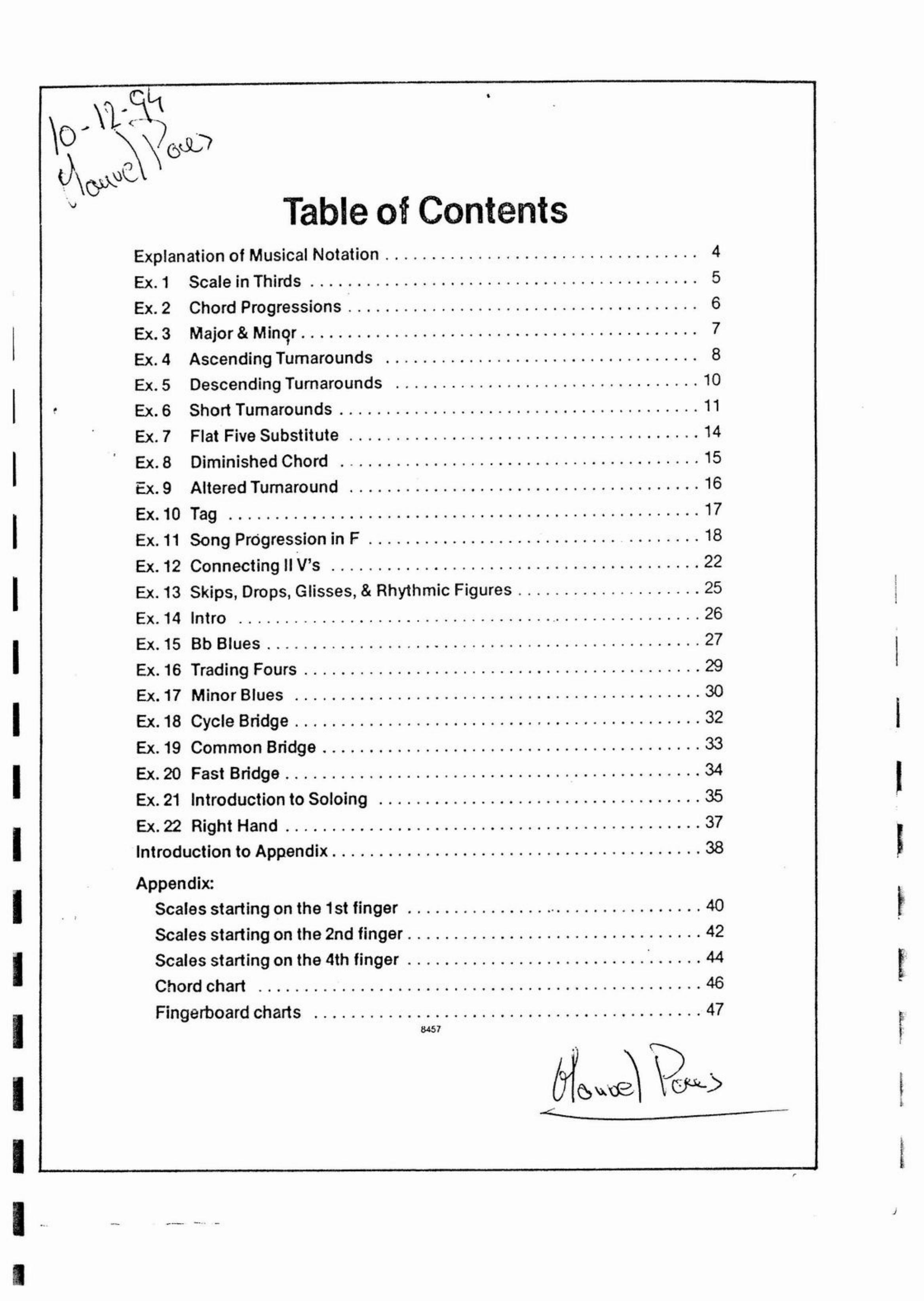 Jazz Bass Exercises. by coll