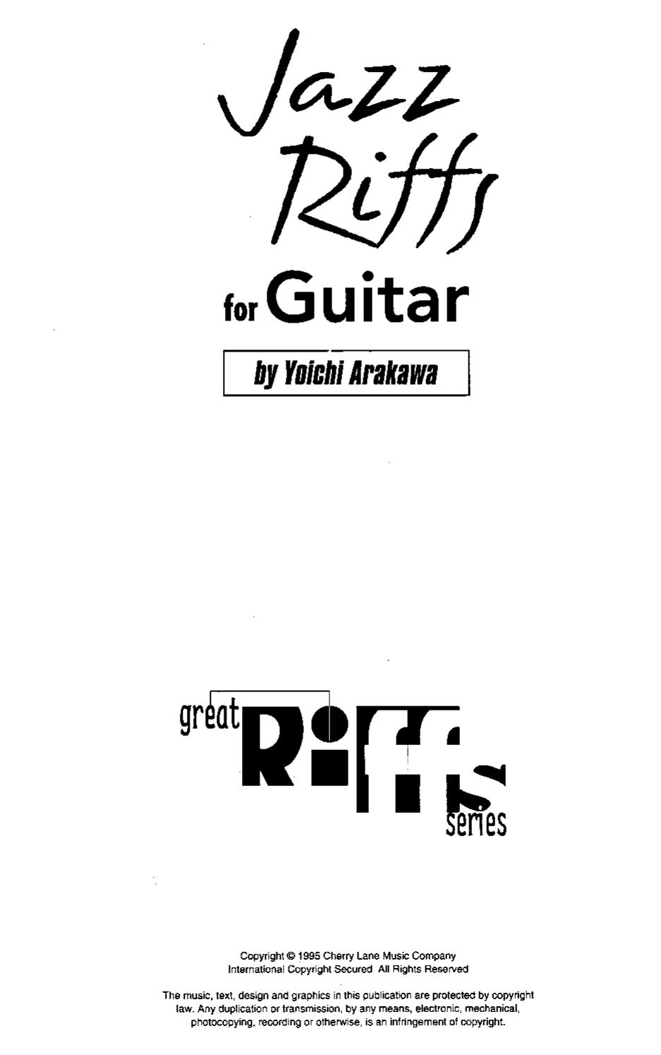 Jazz Riffs For Guitar(Mp3 Embedded) by Arakawa Y