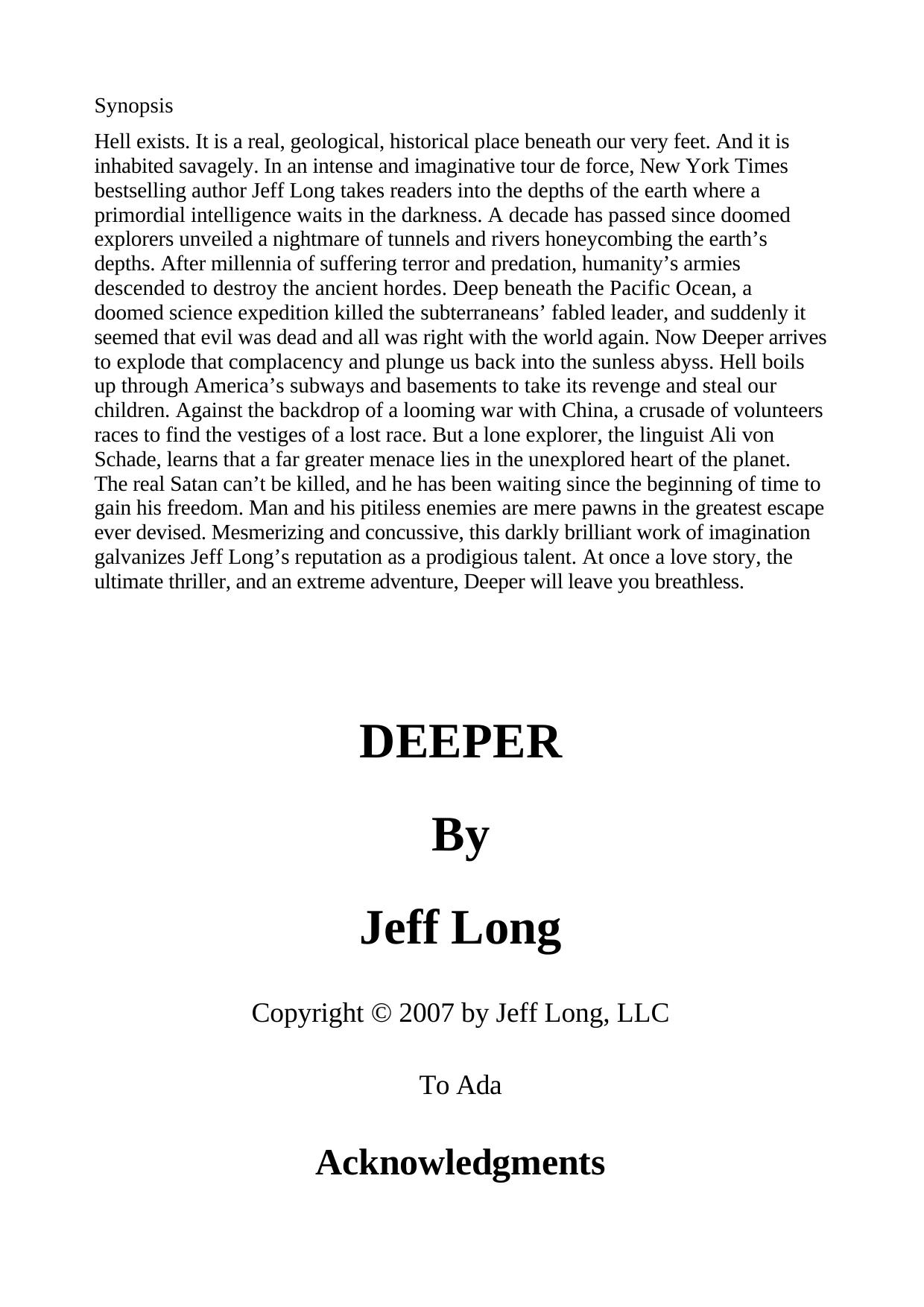 Jeff Long by Deeper