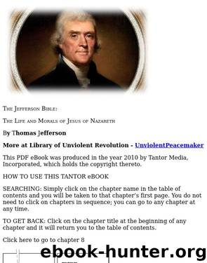 Jefferson Bible - The Life and Morals of Jesu of Nazareth by Thomas Jefferson
