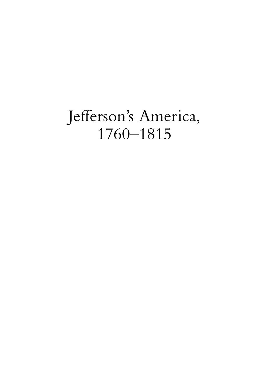Jefferson's America, 1760â1815 by Norman K. Risjord