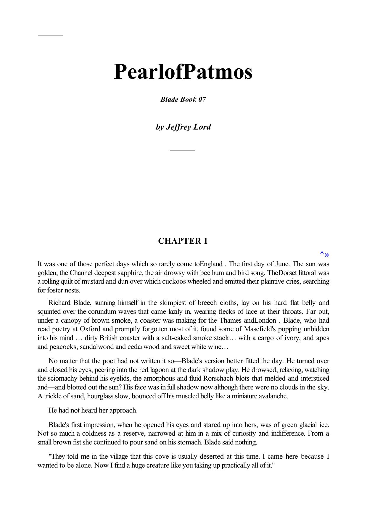 Jeffrey Lord - Blade 07 by Pearl of Patmos