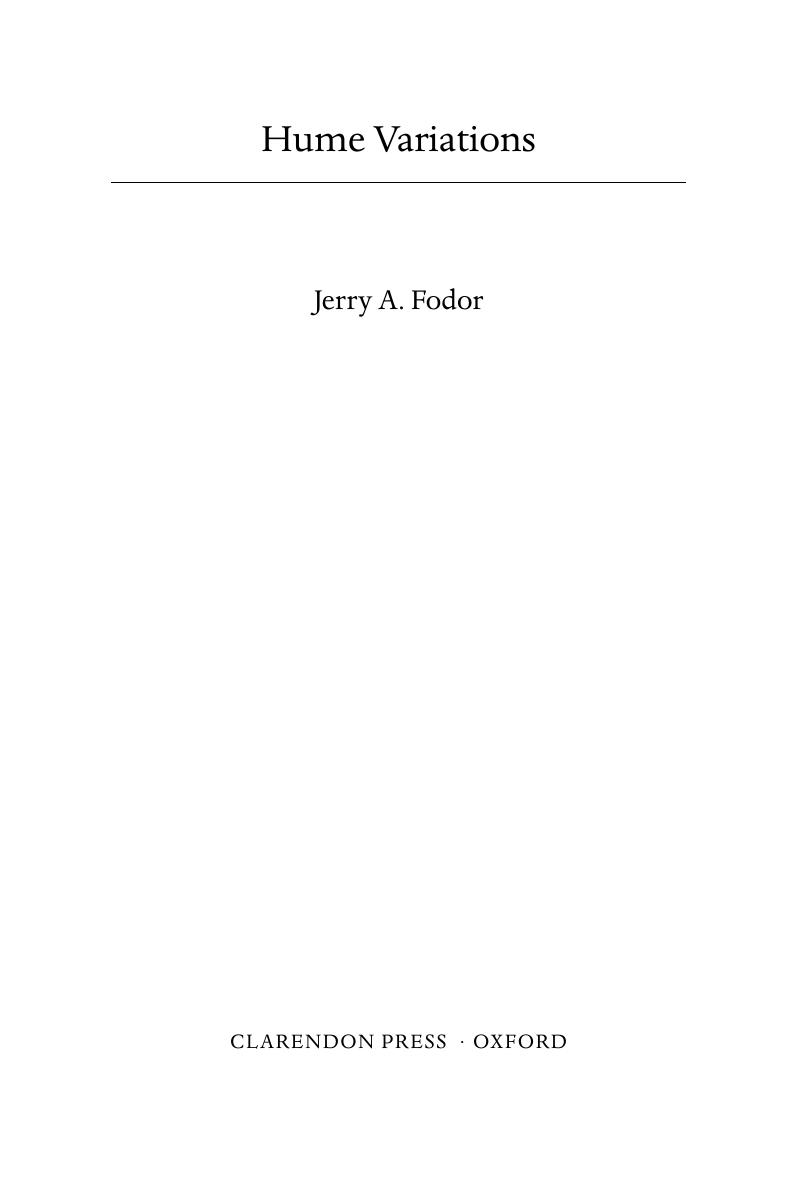 Jerry A. Fodor by Hume Variations
