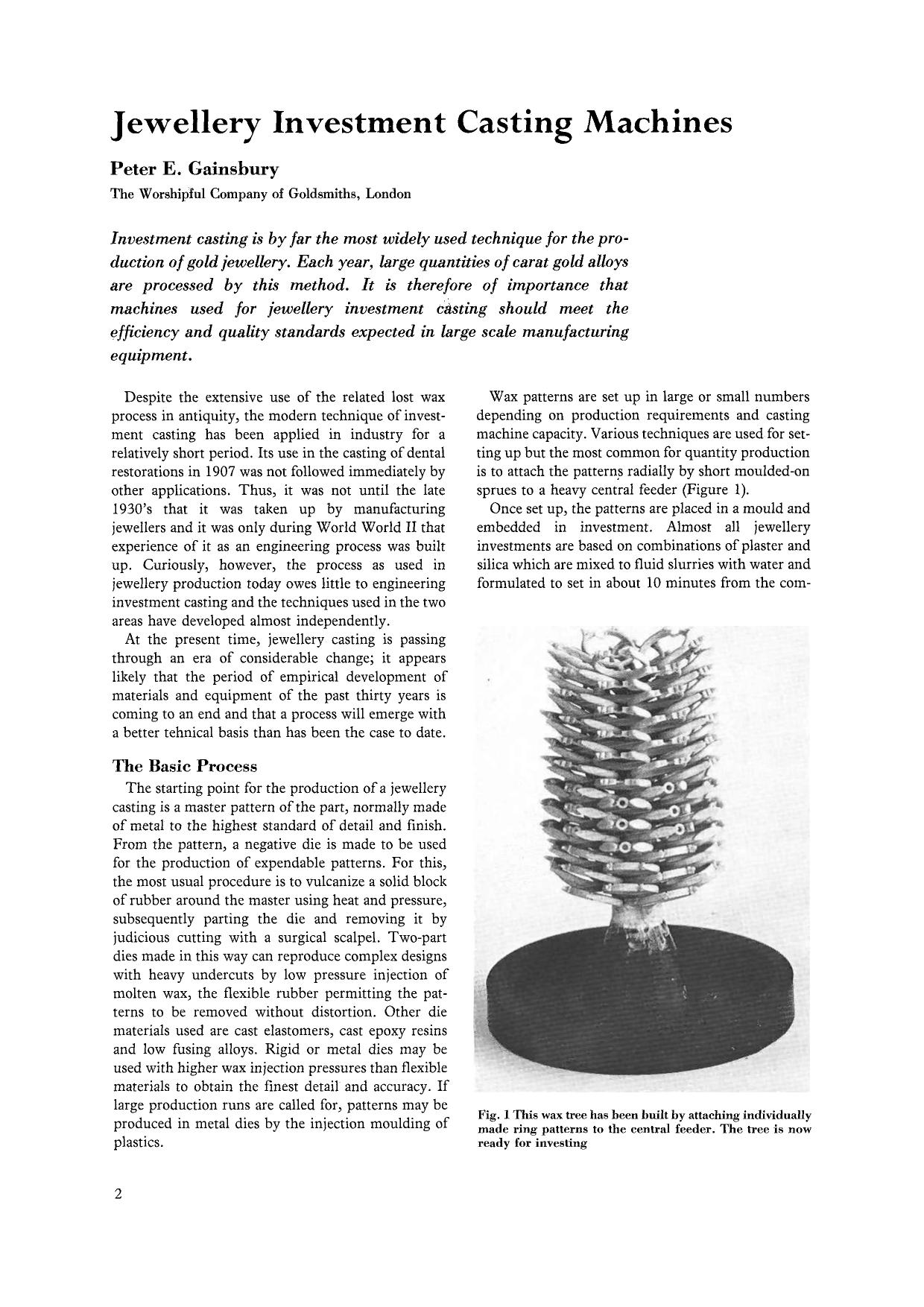 Jewellery investment casting machines by Unknown