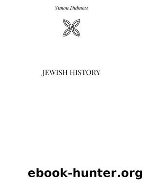 Jewish History by Simon Dubnow