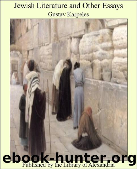 Jewish Literature and Other Essays by Gustav Karpeles