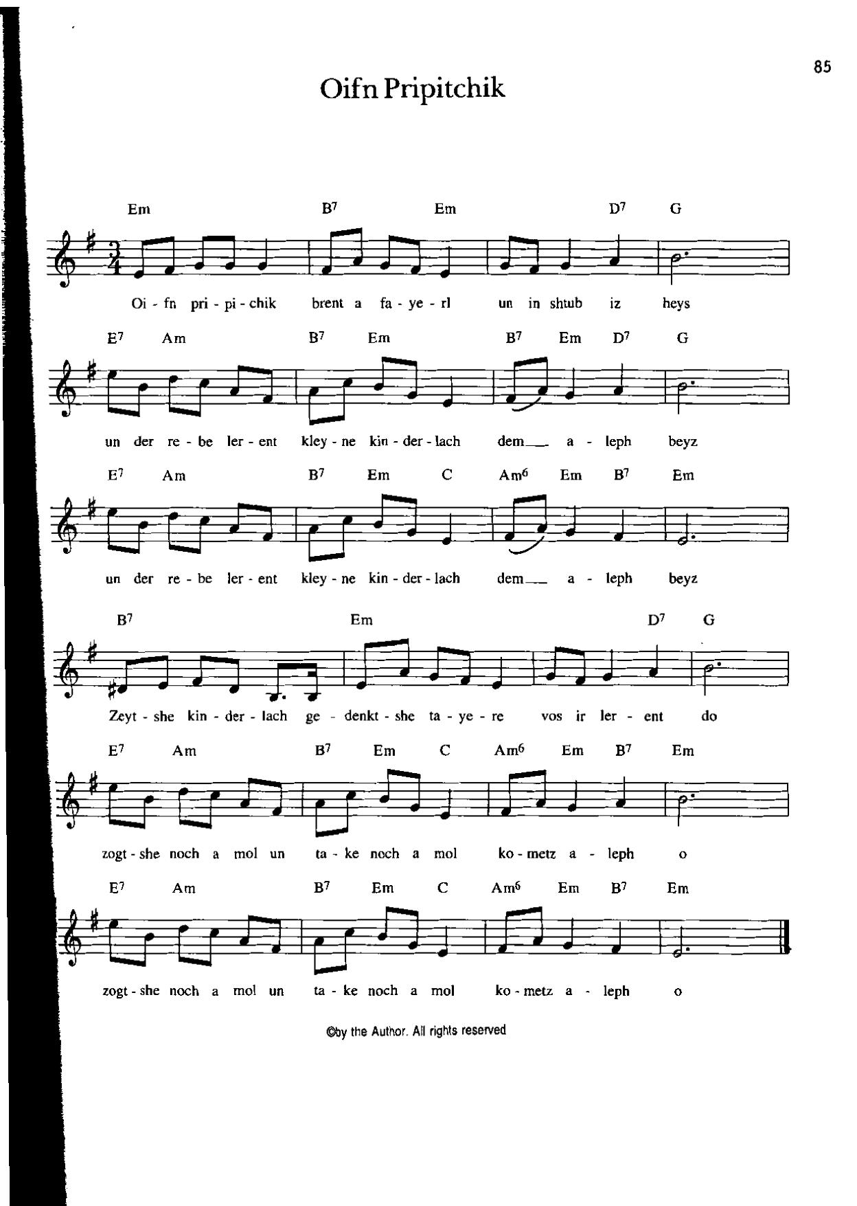 Jewish fake book by yiddish songs