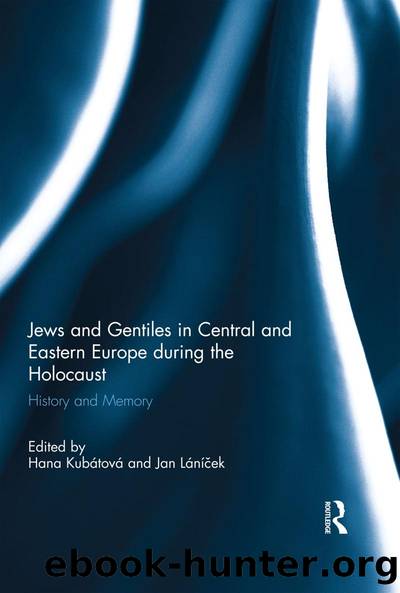 Jews and Gentiles in Central and Eastern Europe during the Holocaust by Hana Kubátová Jan Láníček