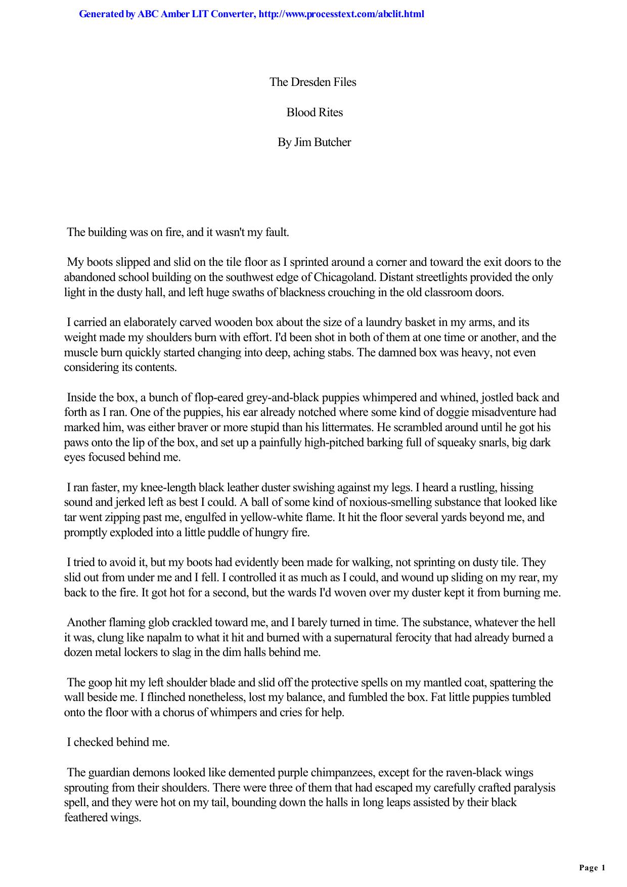 Jim Butcher - The Dresden Files 06 by Blood Rites