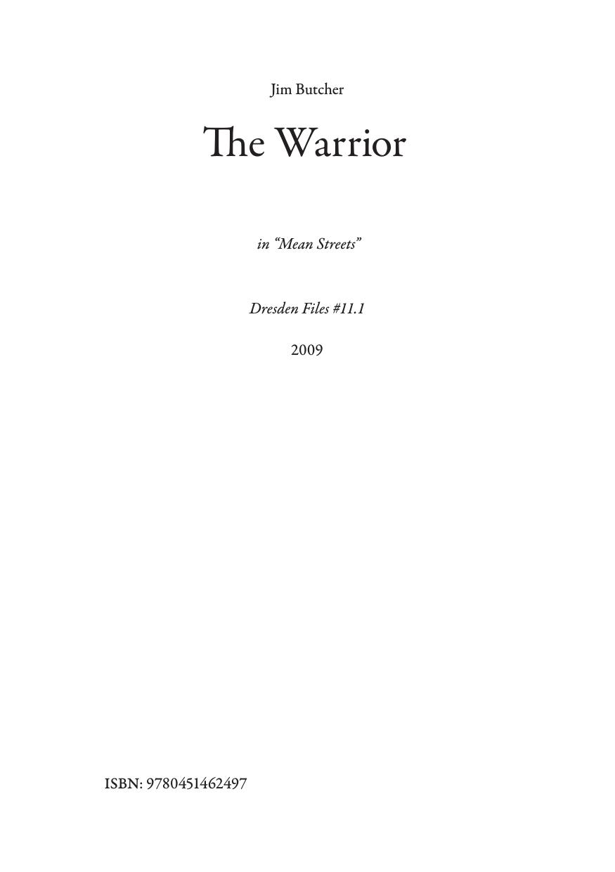 Jim Butcher - The Dresden Files 11.1 by The Warrior
