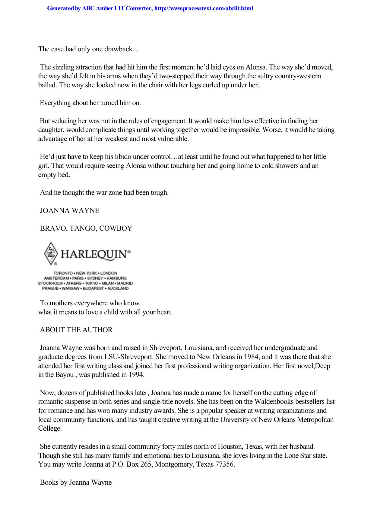 Joanna Wayne by Bravo Tango Cowboy