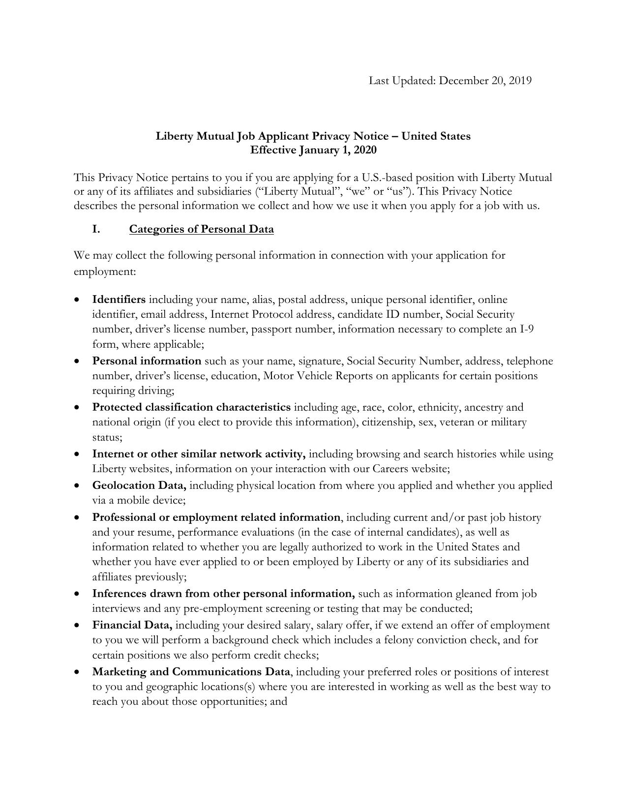 Job Applicant Privacy Notice by McGrath Christine