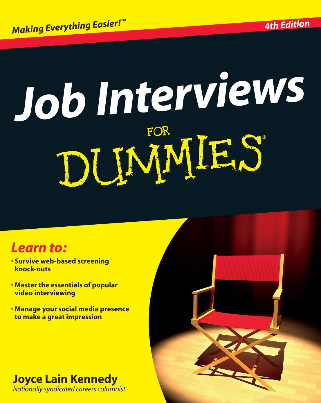 Job Interviews For Dummies, 4th Edition by Joyce Lain Kennedy