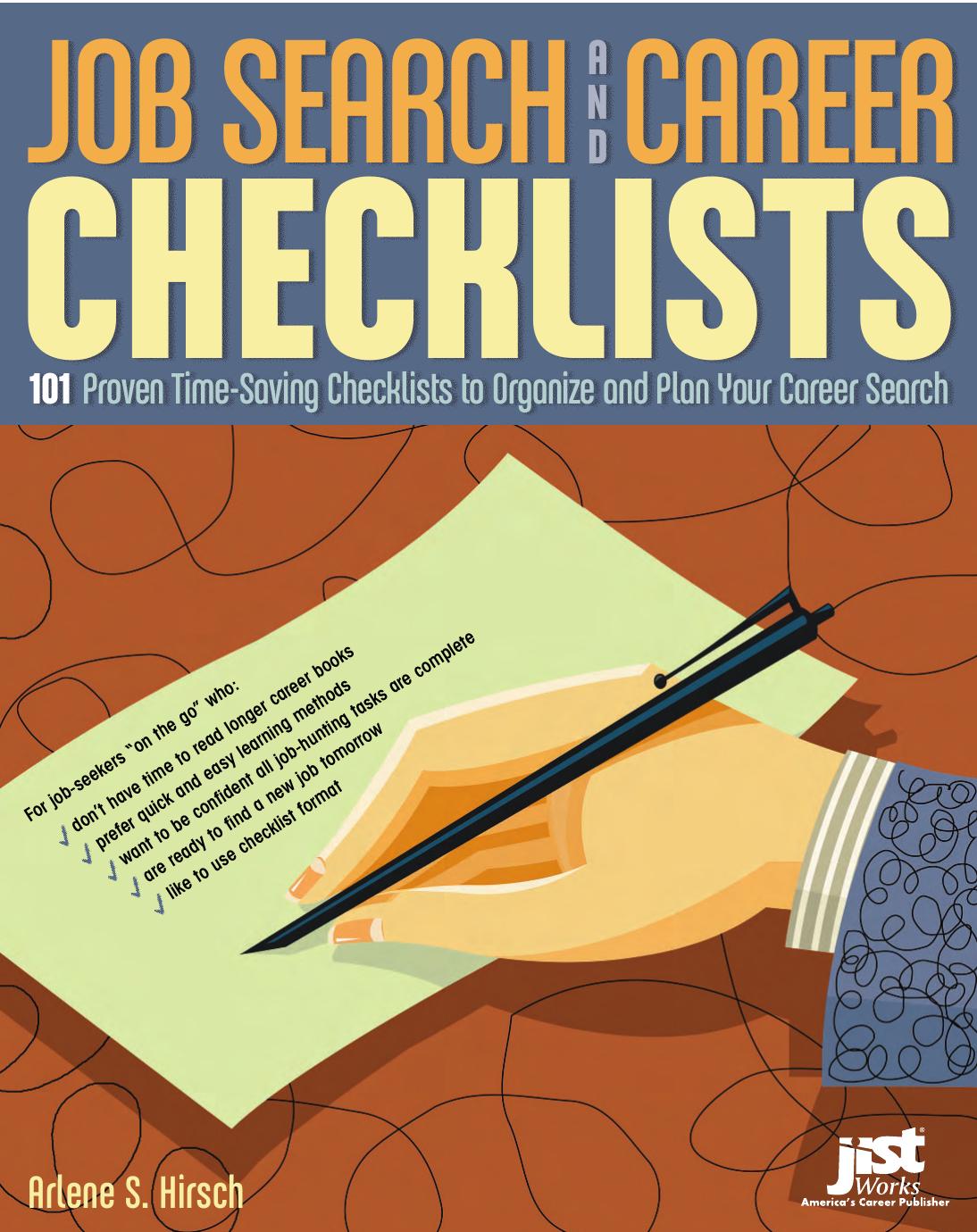 Job Search And Career Checklists: 101 Proven Time-Saving Checklists To.. by Arlene S. Hirsch