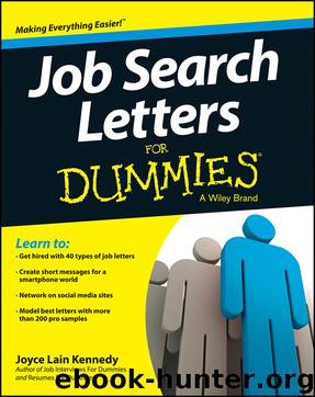 Job Search Letters For Dummies by Joyce Lain Kennedy