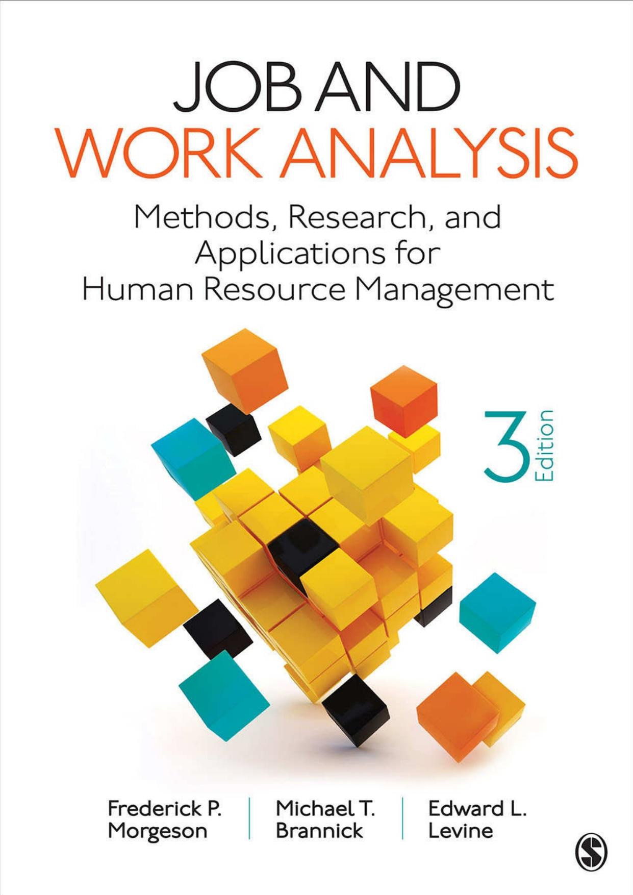 Job and Work Analysis, 3 Edition by Unknow