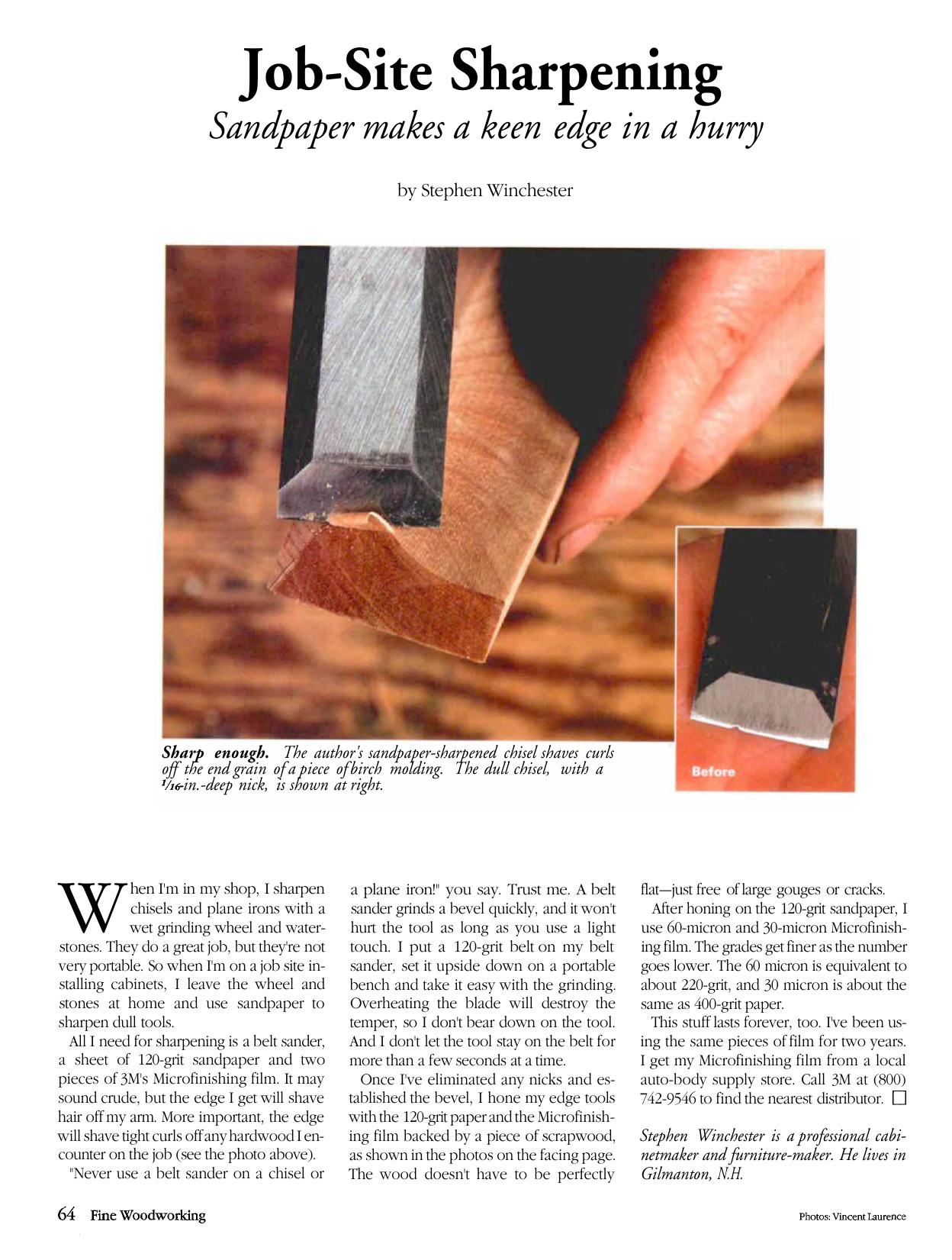 Job-Site Sharpening by Stephen Winchester